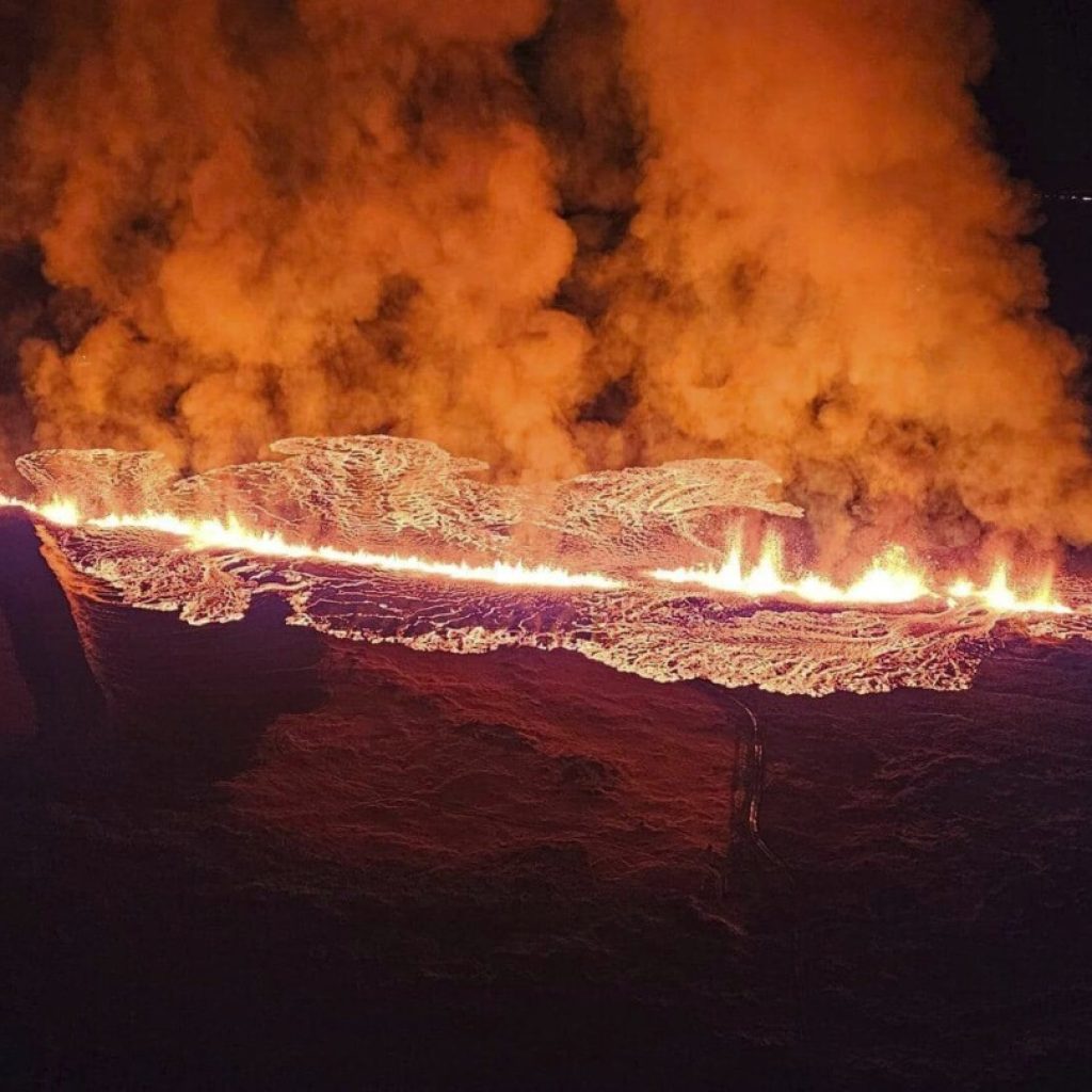 Volcano erupts in Iceland, sending lava flowing toward nearby town | AP News