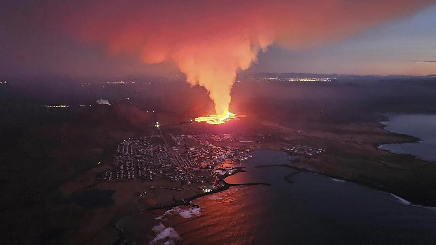 President says Iceland faces ‘daunting’ period after lava from volcano destroys homes in Grindavik | AP News