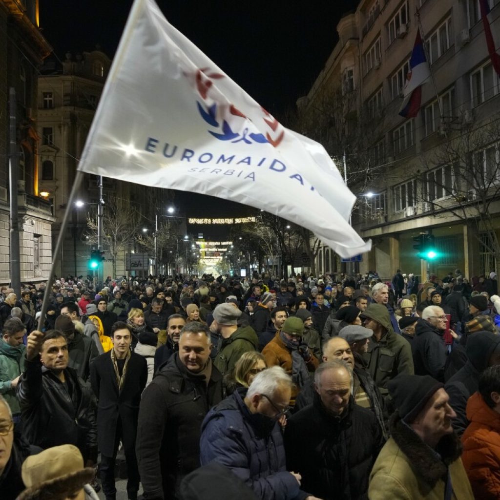 Serbian opposition supporters return to the streets claiming fraud in last month’s election | AP News