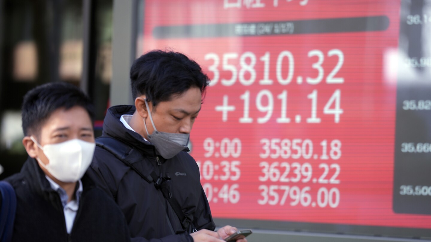 Stock market today: Asian shares mostly fall after Wall Street drop | AP News