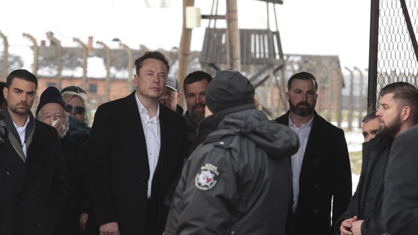 Elon Musk privately visits Auschwitz-Birkenau site in response to accusations of antisemitism on X | AP News