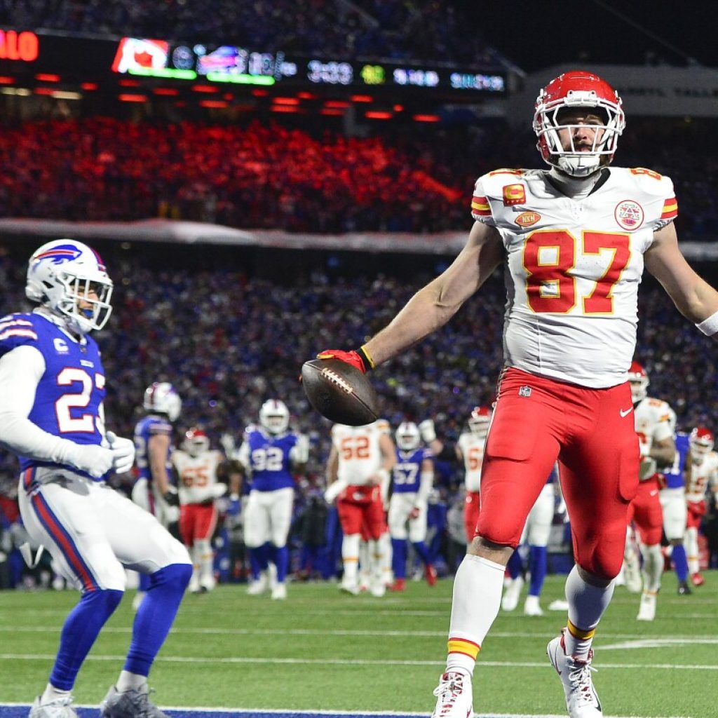 Chiefs v Bills: Kelce scores twice, Kansas City to face Baltimore | AP News