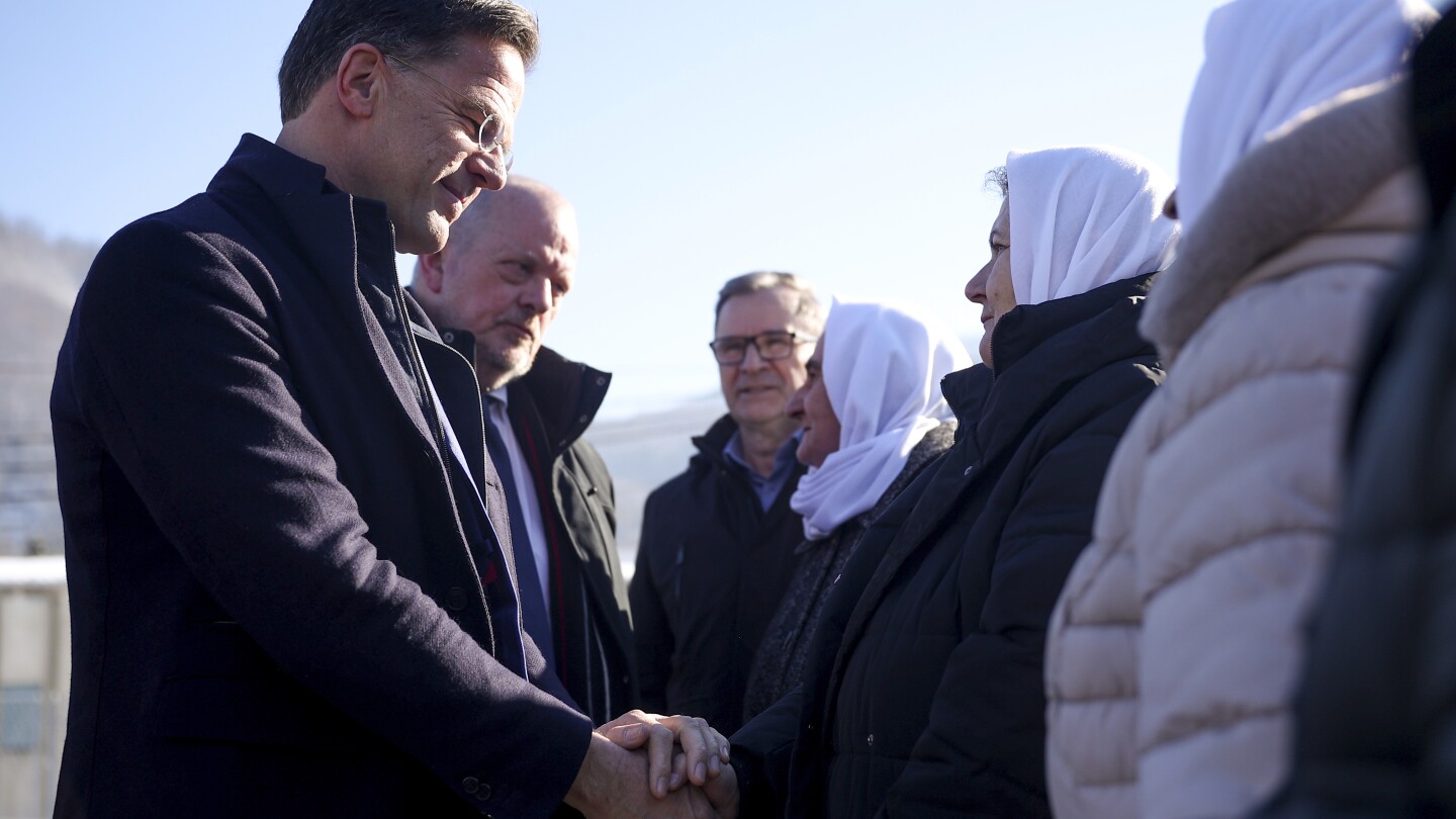 Outgoing Dutch PM begins his Bosnia visit at memorial to Srebrenica genocide victims | AP News