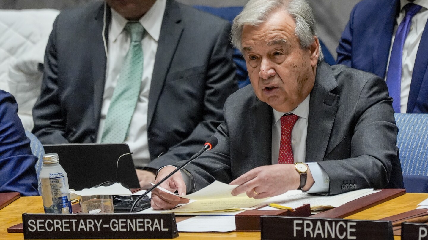 UN chief warns that Israel’s rejection of a two-state solution threatens global peace | AP News