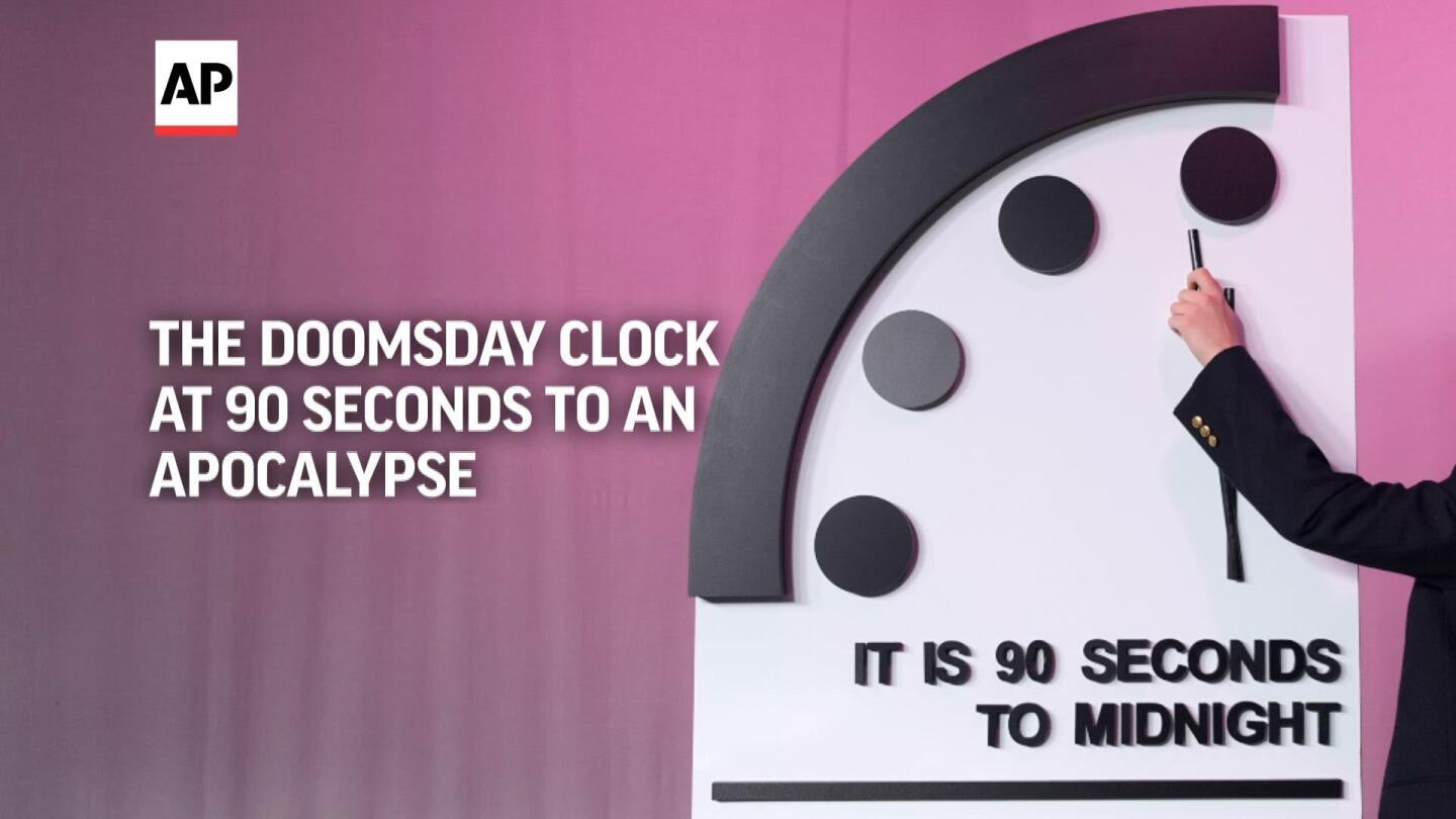 The Doomsday Clock remains at 90 seconds to an apocalypse | AP News