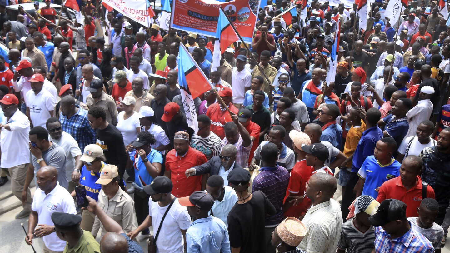 Tanzania’s main opposition party holds first major protest in several years, after ban was lifted | AP News