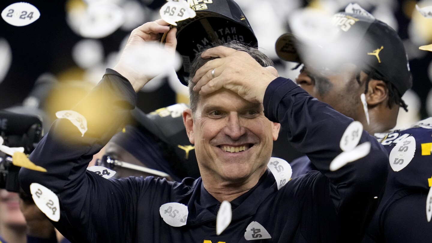 Jim Harbaugh returning to NFL to coach LA Chargers, AP sources say | AP News