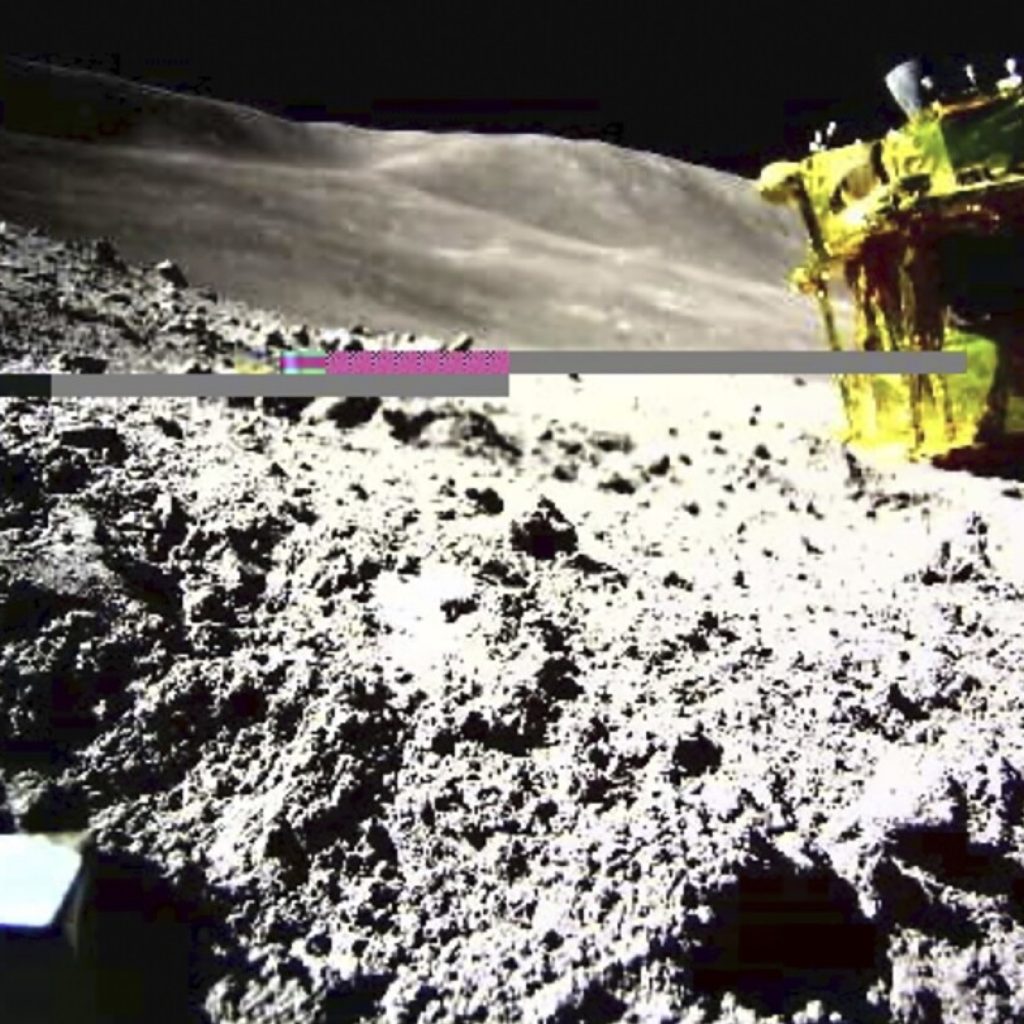 Japan’s precision moon lander has hit its target, but it appears to be upside-down | AP News