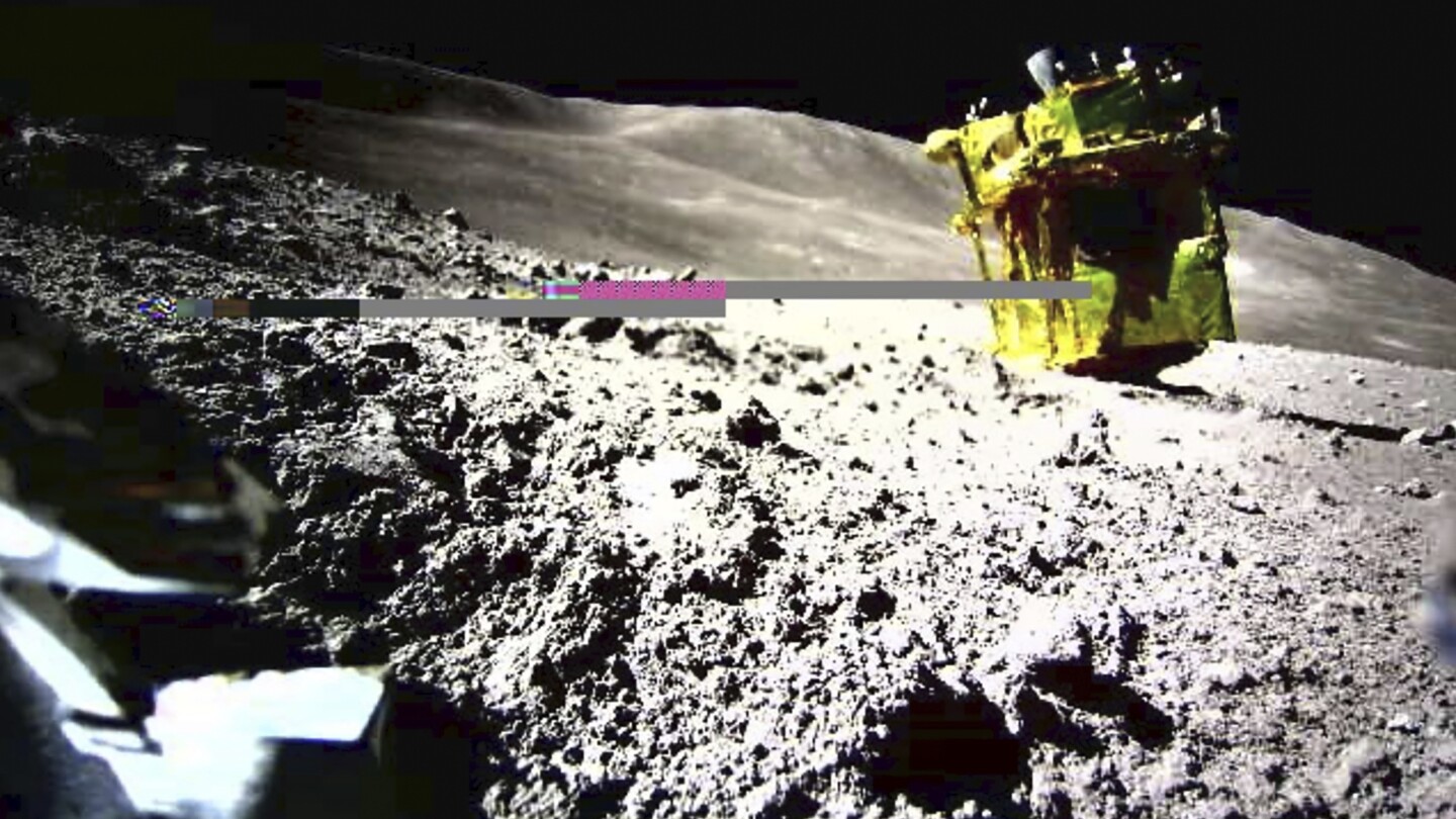 Japan’s precision moon lander has hit its target, but it appears to be upside-down | AP News