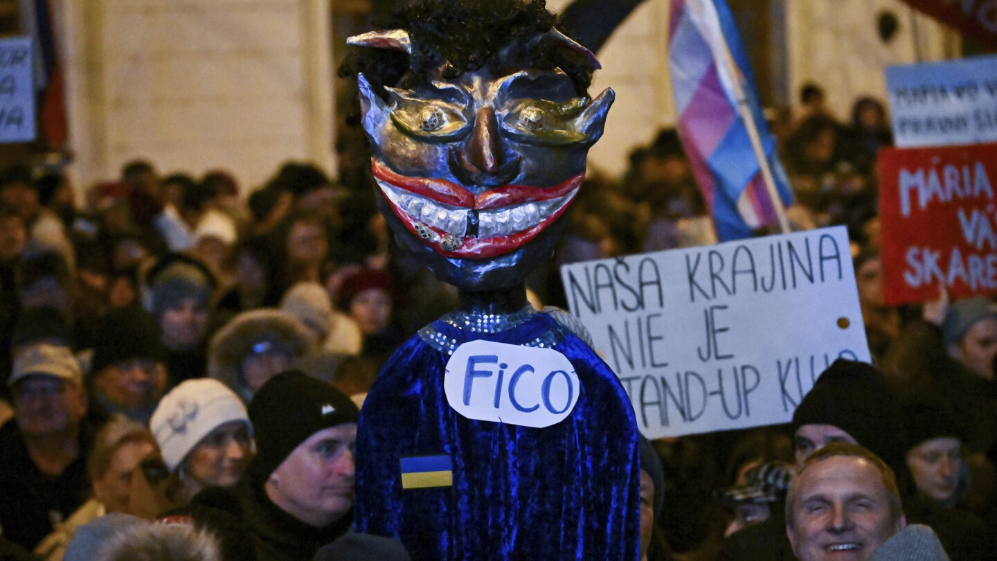 Thousands take to streets in Slovakia in nationwide anti-government protests | AP News