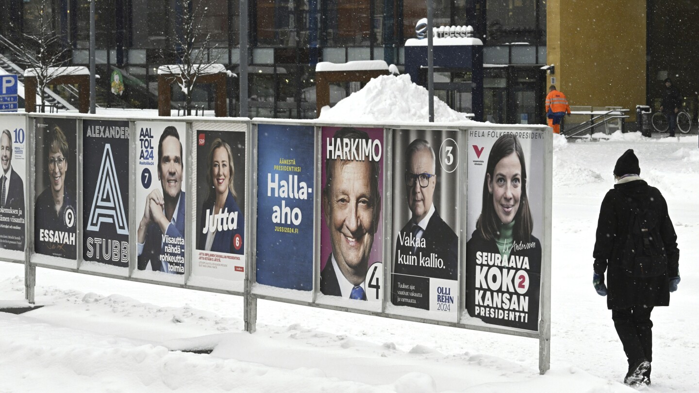 Finns go to the polls Sunday to elect a new president at a time of increased tension with Russia | AP News