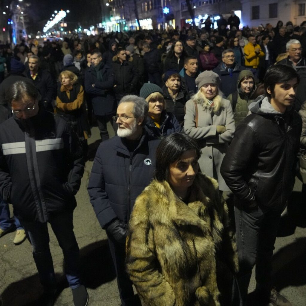 Protesters gather outside a top Serbian court to demand that a disputed election be annulled | AP News