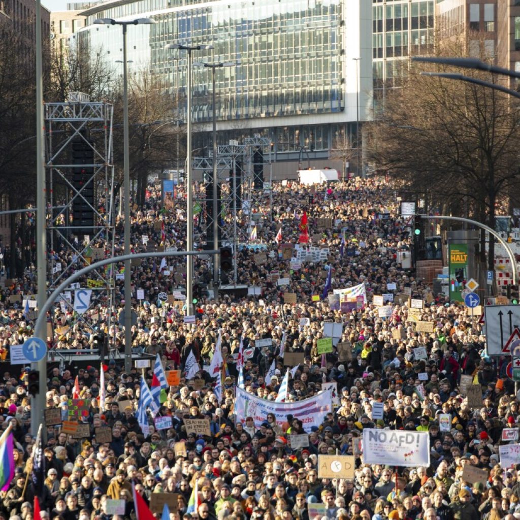 The popularity of a far-right party produces counter-rallies across Germany | AP News