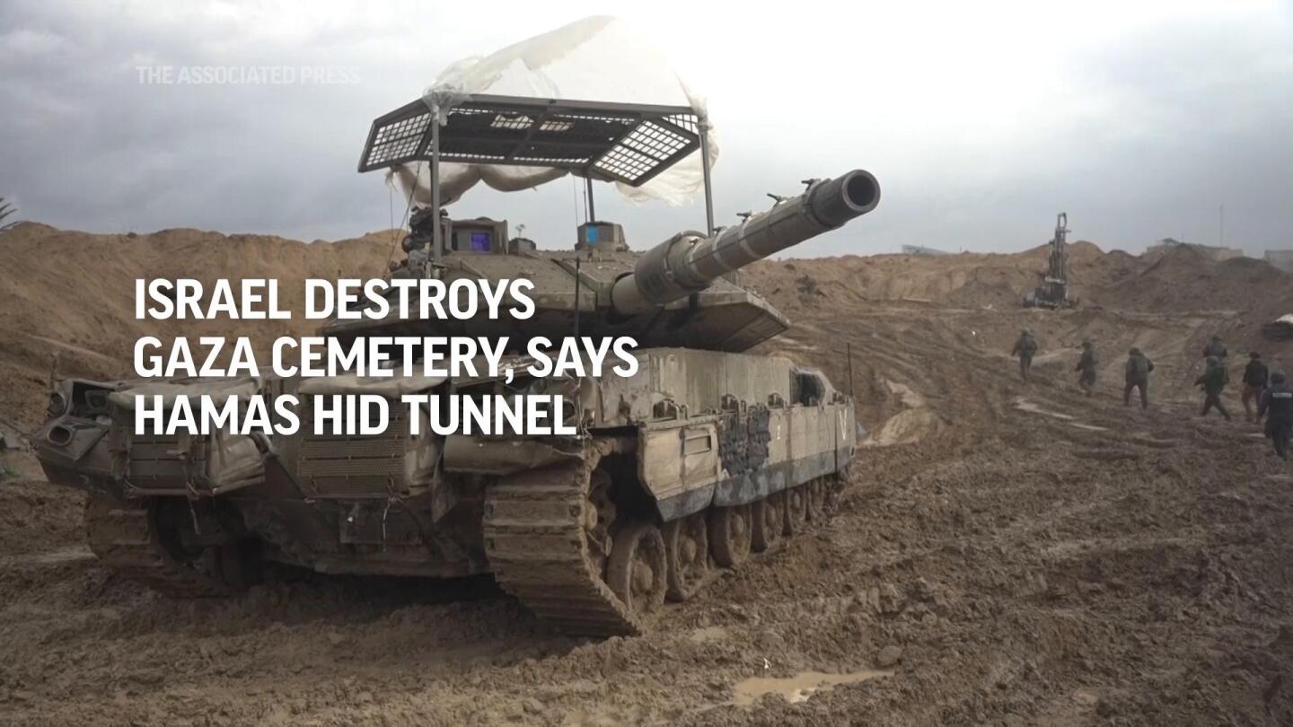 Israel military says it destroyed a cemetery and mosque in Gaza to root out Hamas tunnel network | AP News