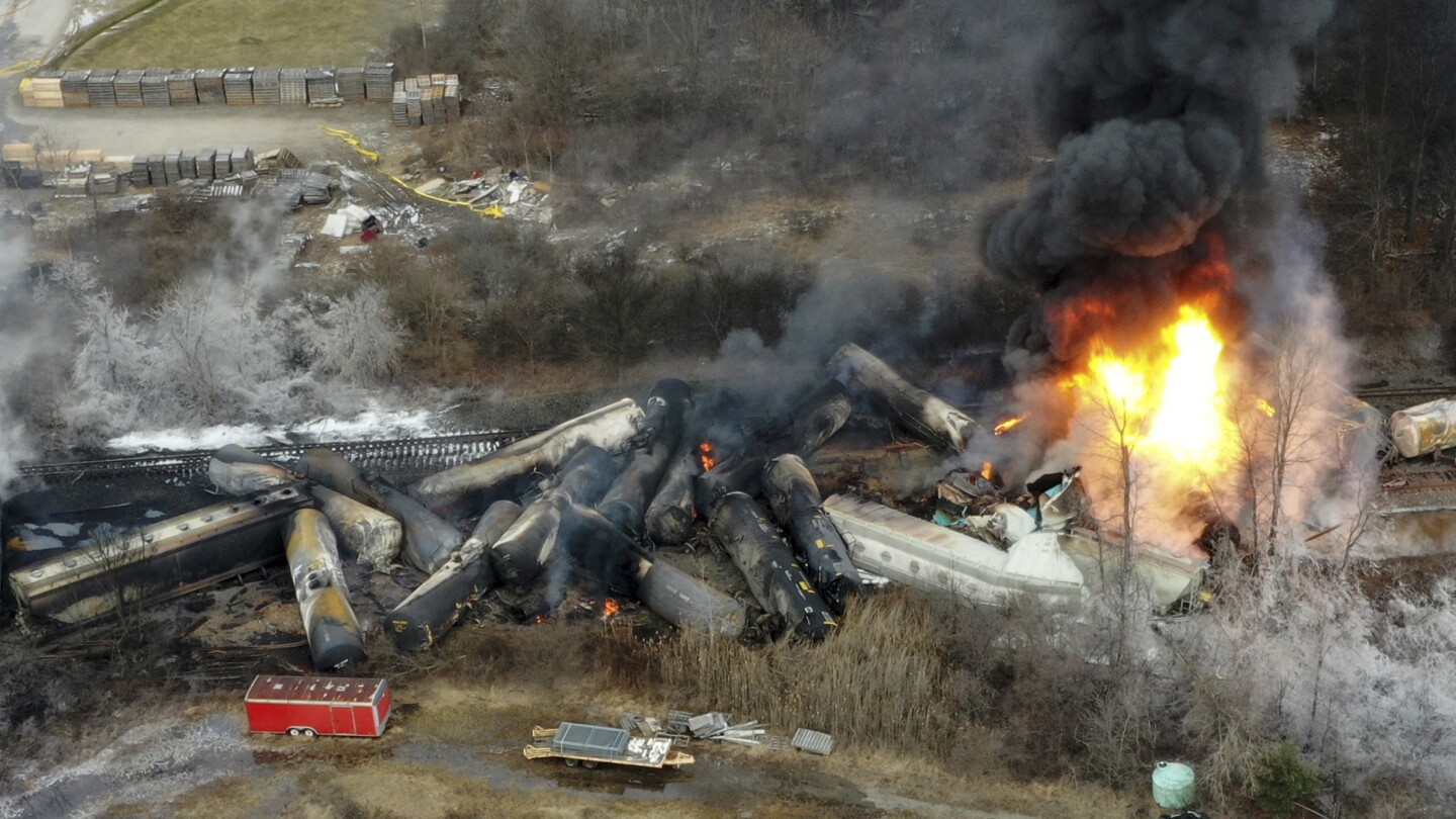 Biden will visit Ohio community that was devastated by a fiery train derailment nearly a year ago | AP News