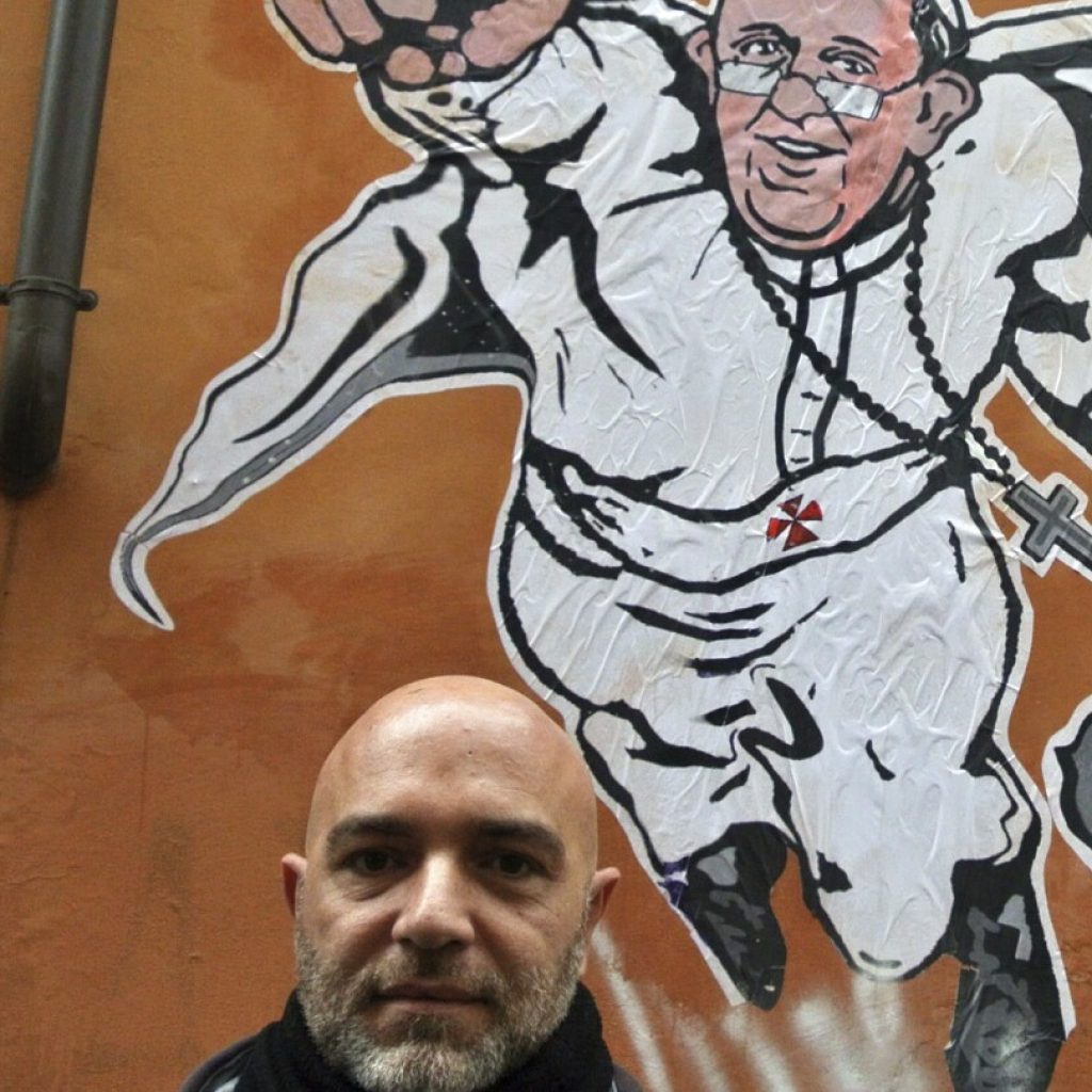 Street artist of ‘Super Pope’ fame gets new stamp of Vatican approval | AP News