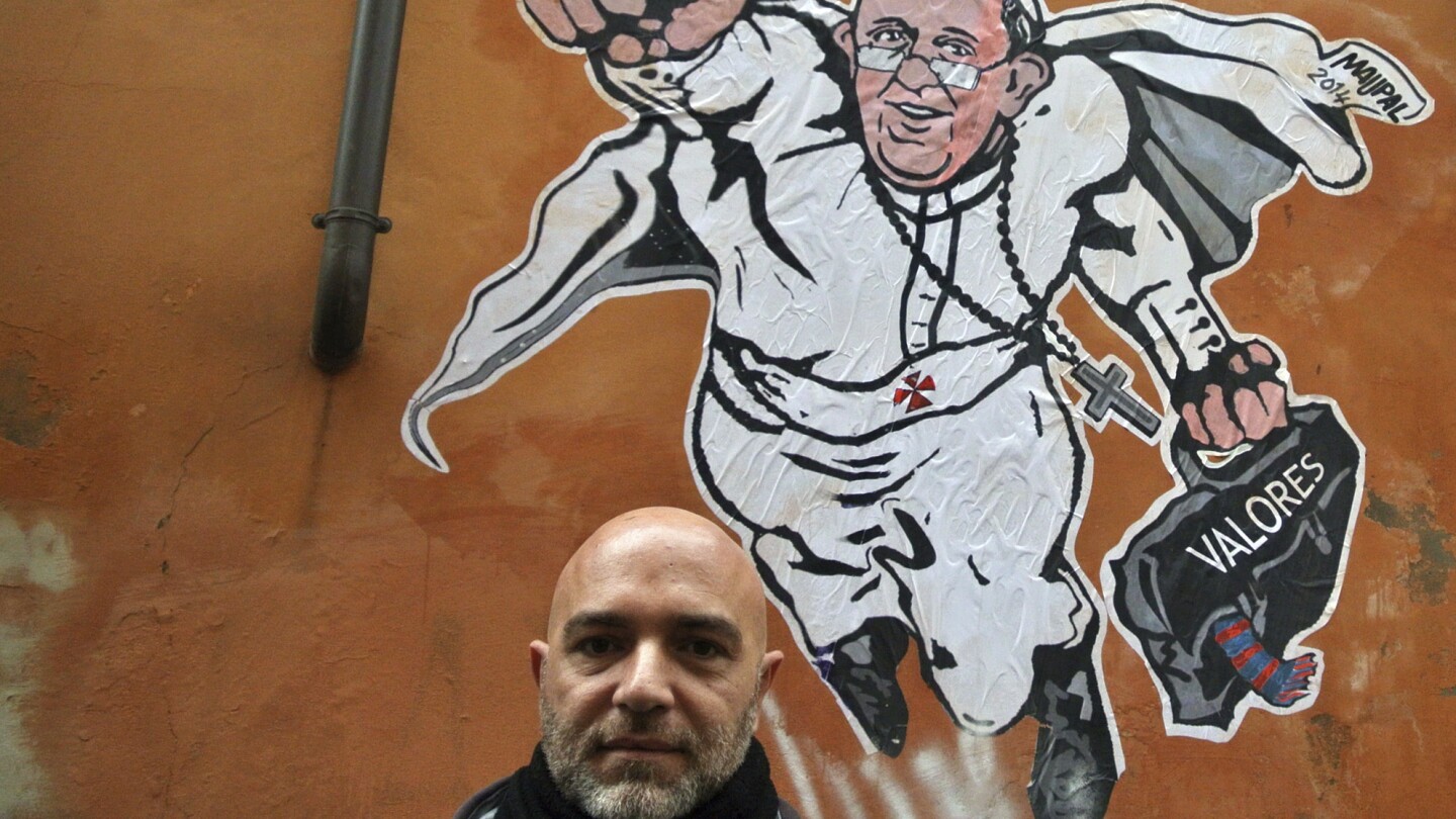 Street artist of ‘Super Pope’ fame gets new stamp of Vatican approval | AP News