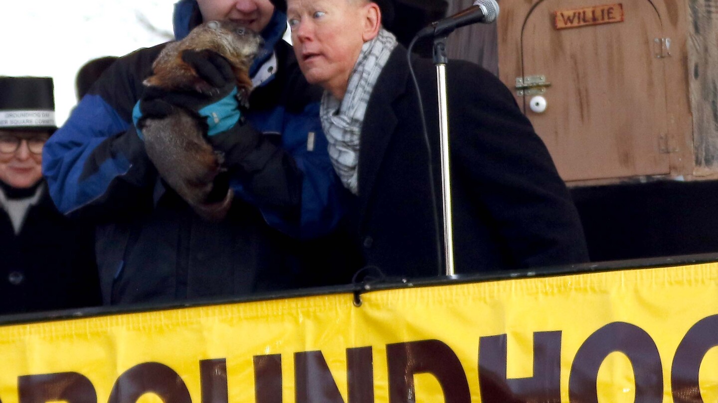 Punxsutawney Phil prepares to make his annual Groundhog Day winter weather forecast | AP News