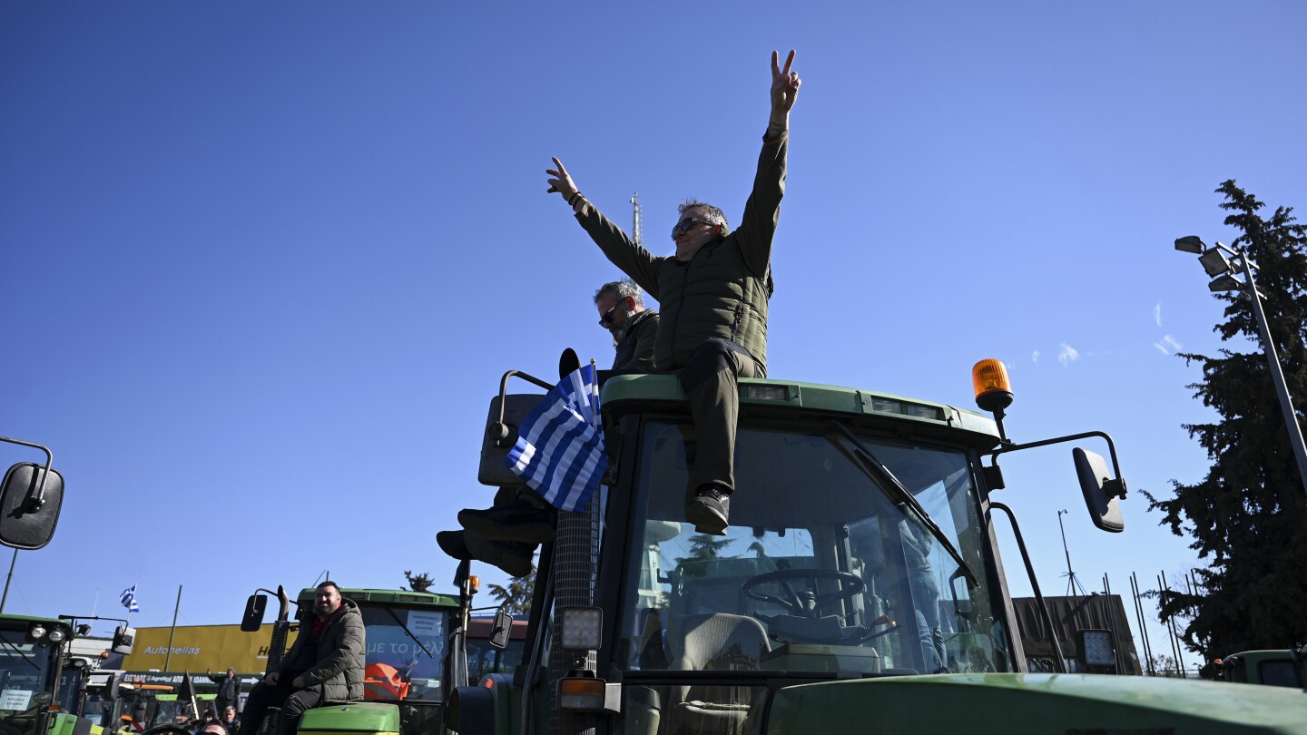 Greek farmers dump produce outside an agricultural fair and promise to escalate protests | AP News