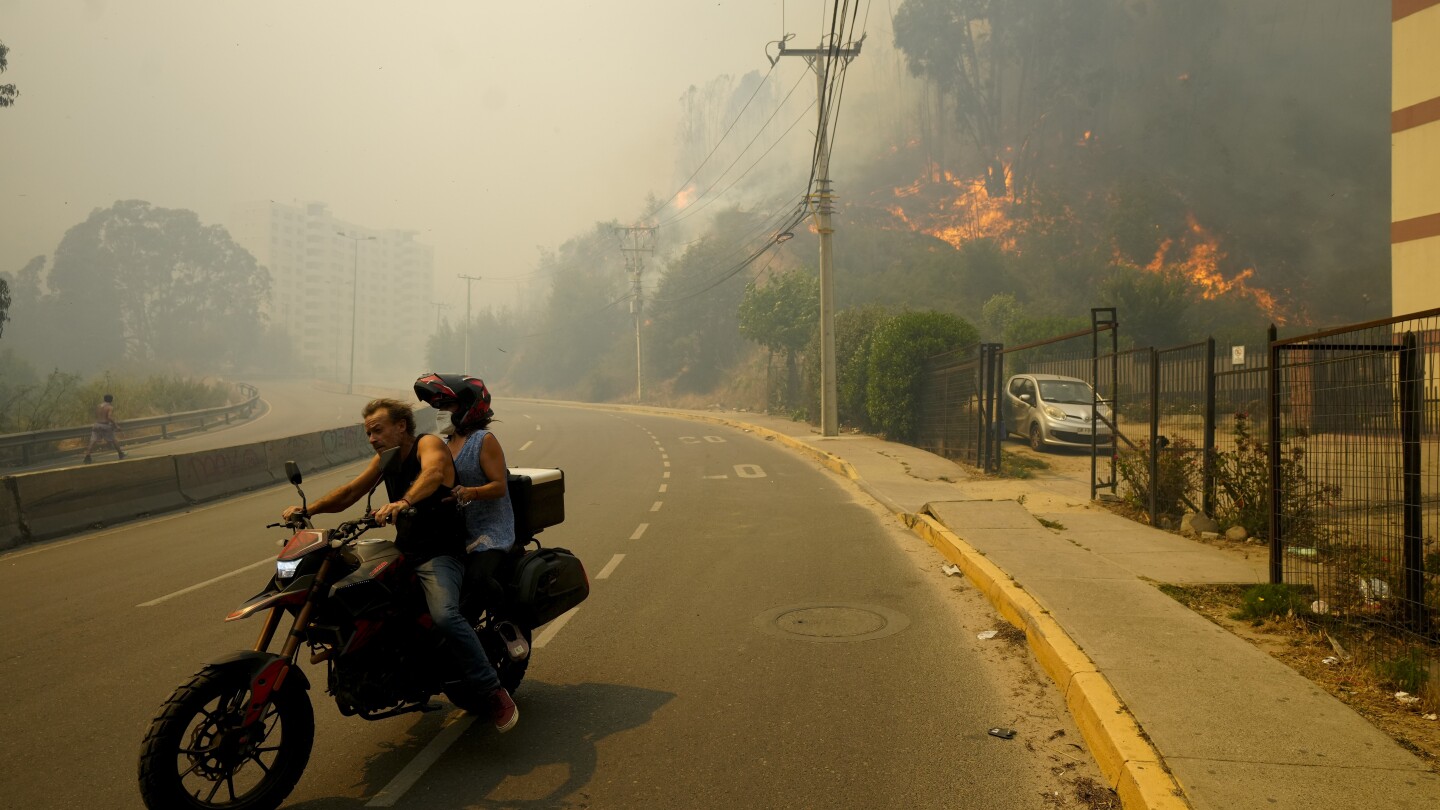 How climate change contributes to wildfires like Chile’s | AP News