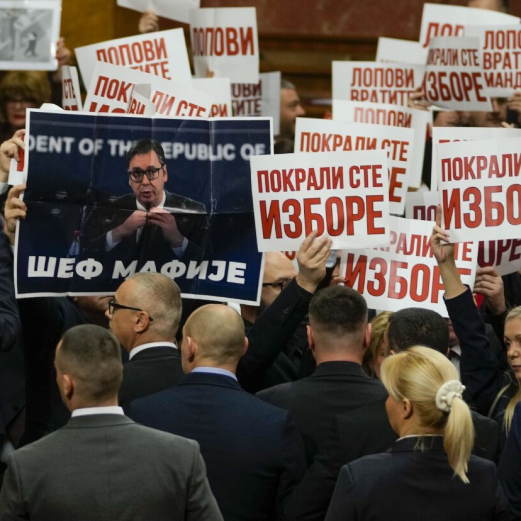 New Serbian parliament inaugurated despite reports of election rigging and other irregularities