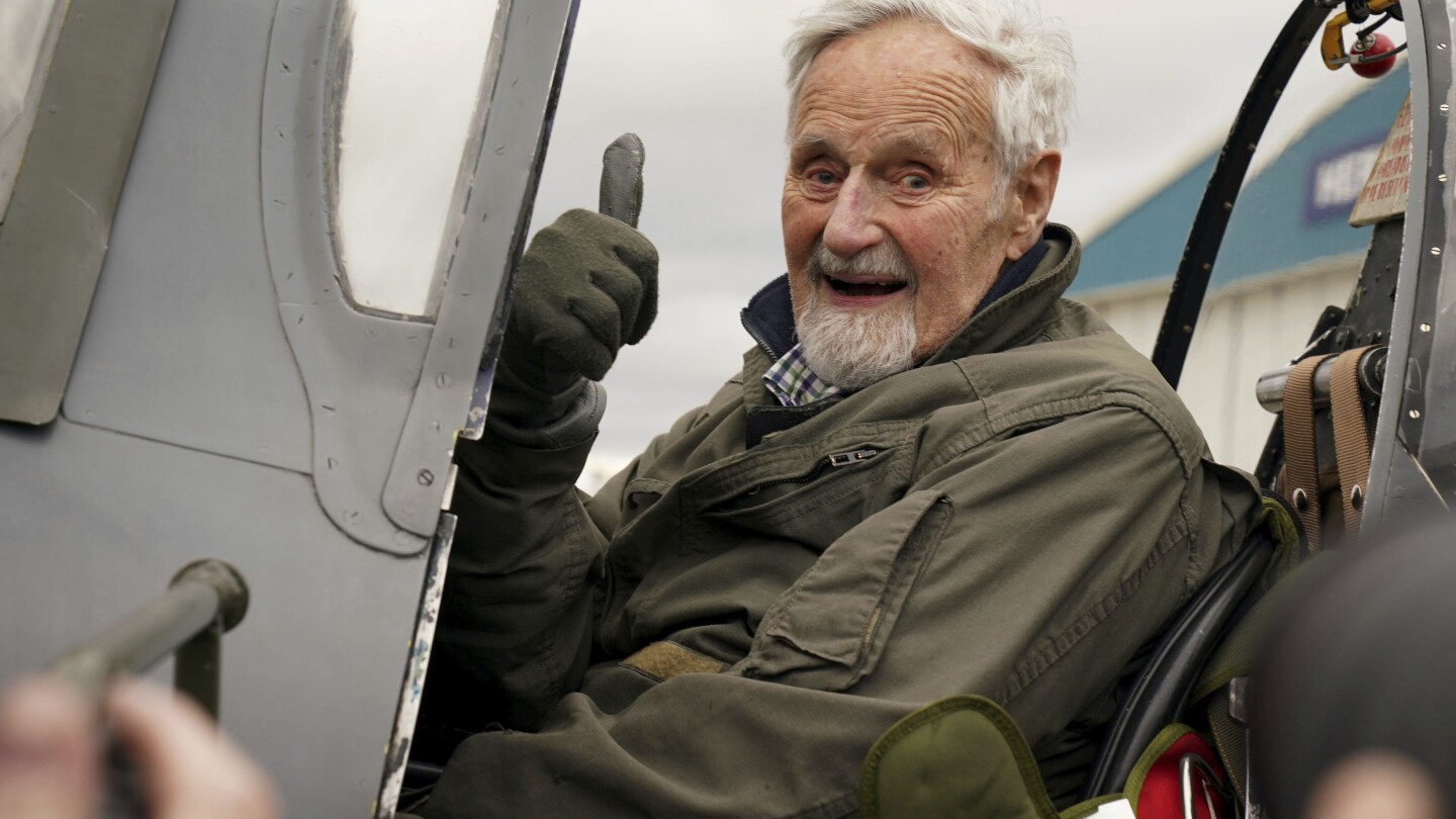 At 102 years old, veteran WWII pilot takes to the skies on a delightfully bumpy ride for charity