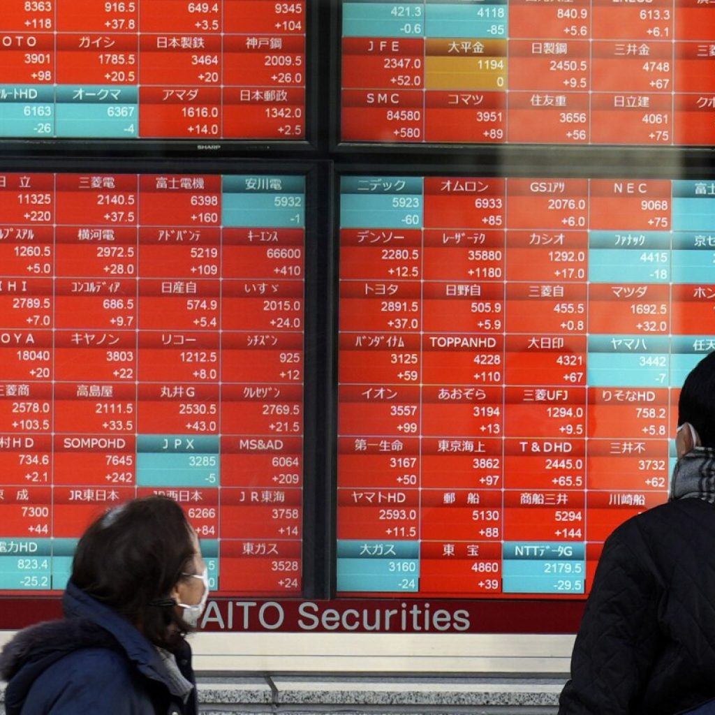 Stock market today: Asian shares are mostly higher, tracking gains on Wall Street