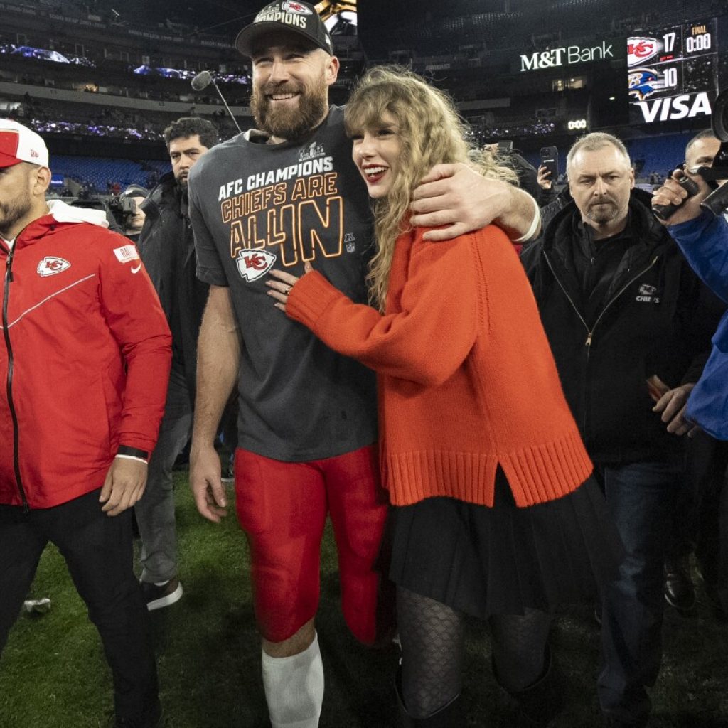 Score one for red, the color, thanks to Taylor, Travis and the red vs. red Super Bowl