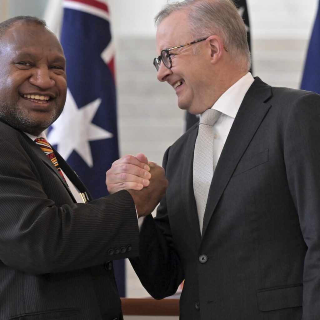 Papua New Guinea’s prime minister becomes the first Pacific leader to address Australia’s parliament