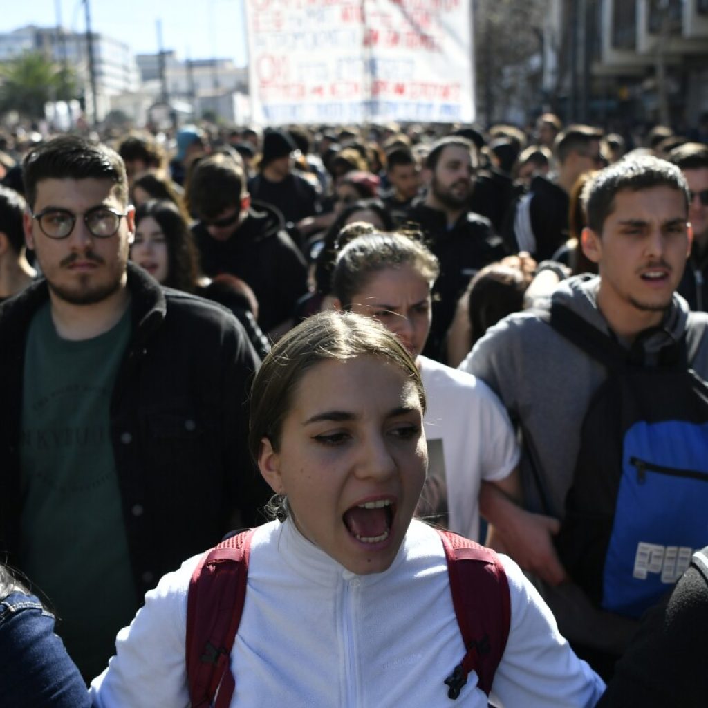 Students block Athens streets to protest private universities possibly coming to Greece