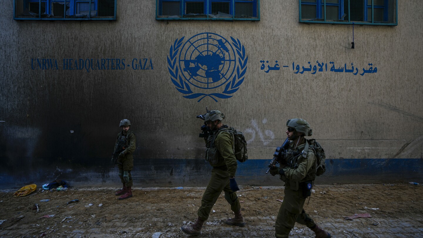 Israel unveils tunnels underneath Gaza City headquarters of UN agency for Palestinian refugees