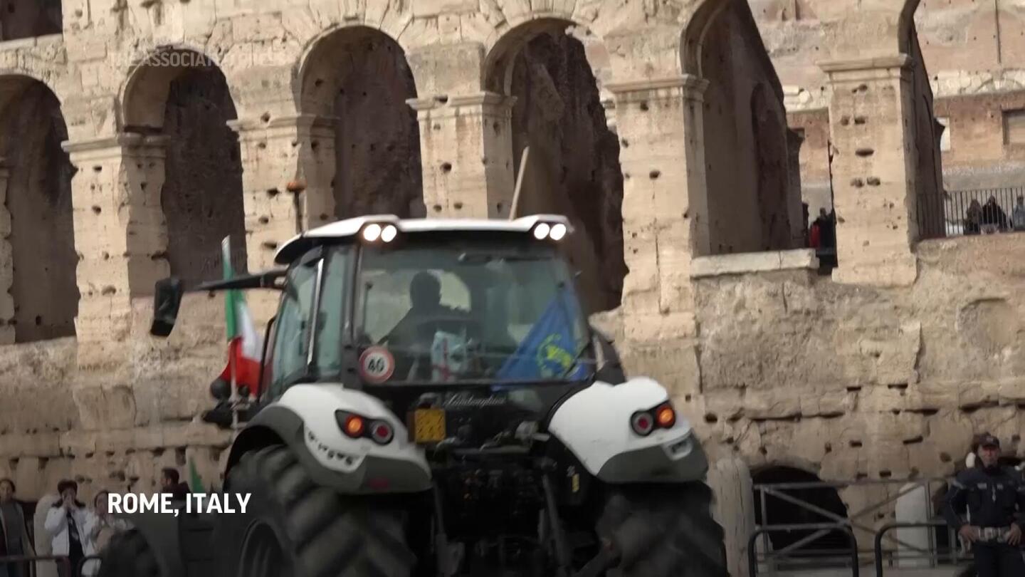 Italian farmers’ protest reaches the Colosseum | AP News