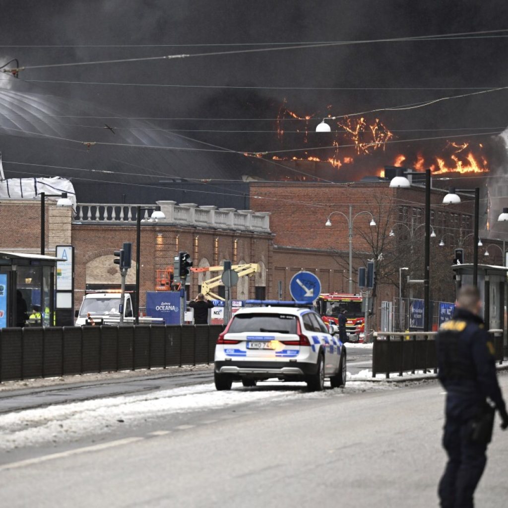 Fire breaks out at a water park under construction at a popular Swedish amusement park