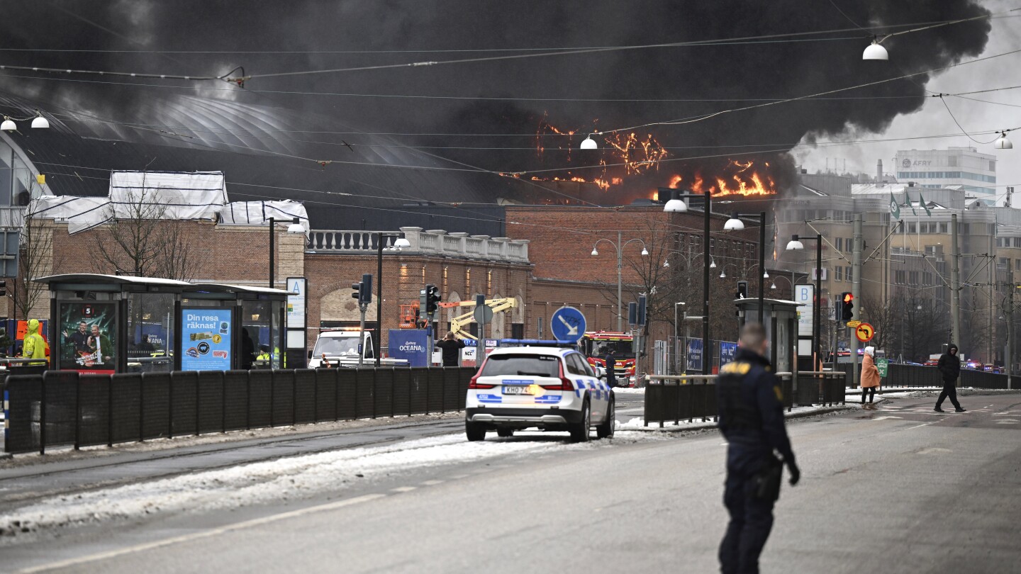 Fire breaks out at a water park under construction at a popular Swedish amusement park