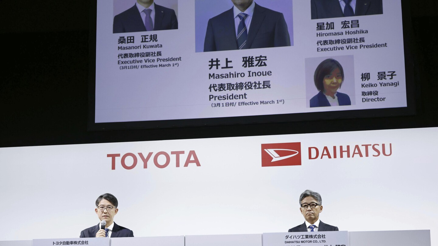 Scandal-mired Toyota group automaker Daihatsu reshuffles leadership