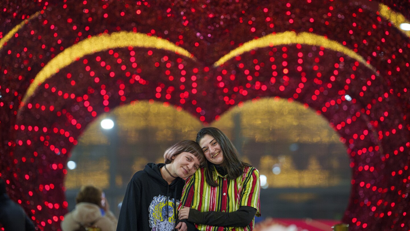 Flowers, chocolates and flash mobs: Valentine’s Day celebrations around the world