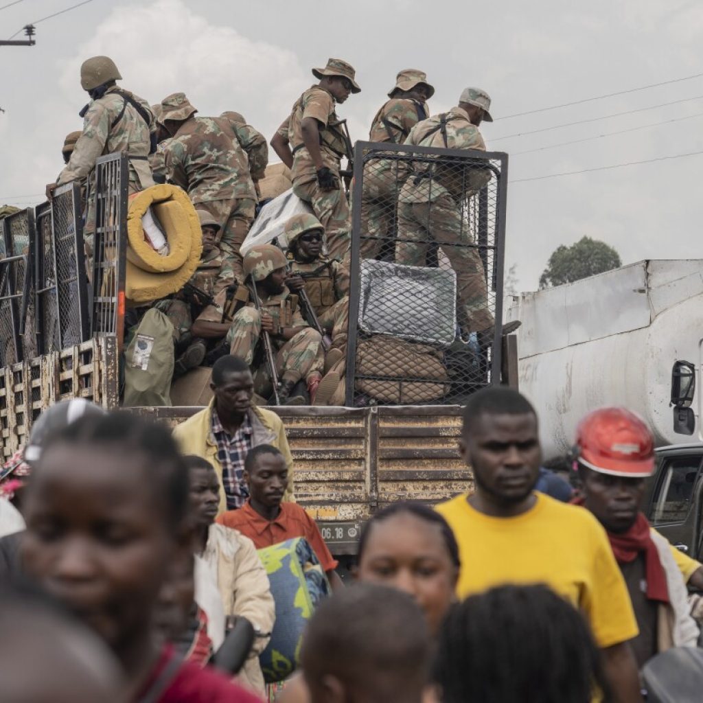 2 South African soldiers killed by a mortar explosion in eastern Congo amid unrest