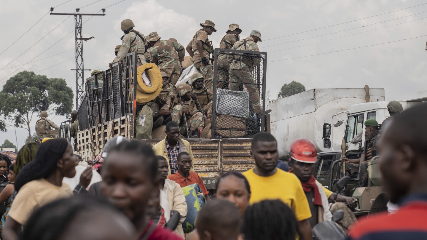 2 South African soldiers killed by a mortar explosion in eastern Congo amid unrest