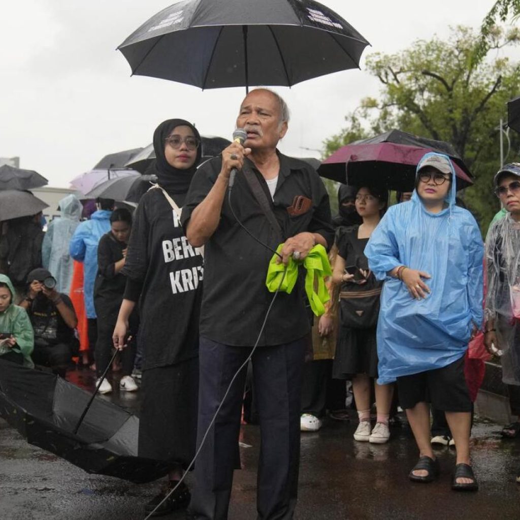 Families of missing Indonesian activists protest | AP News