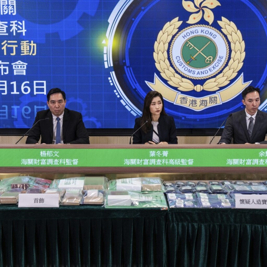 Hong Kong customs arrests 7 in a $1.8 billion money laundering case linked to transnational crime