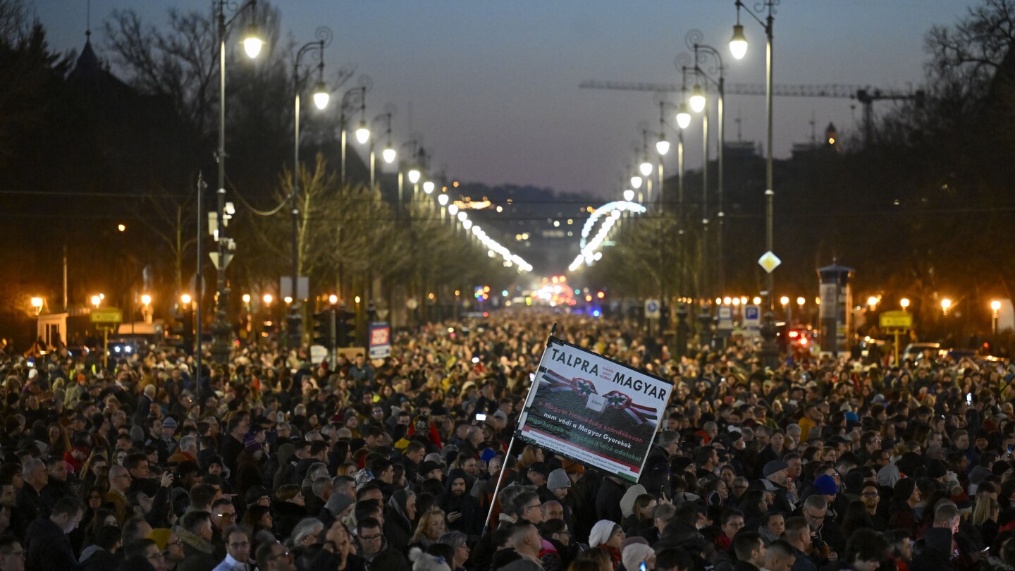 Online influencers lead thousands demanding change in Hungary following president’s resignation