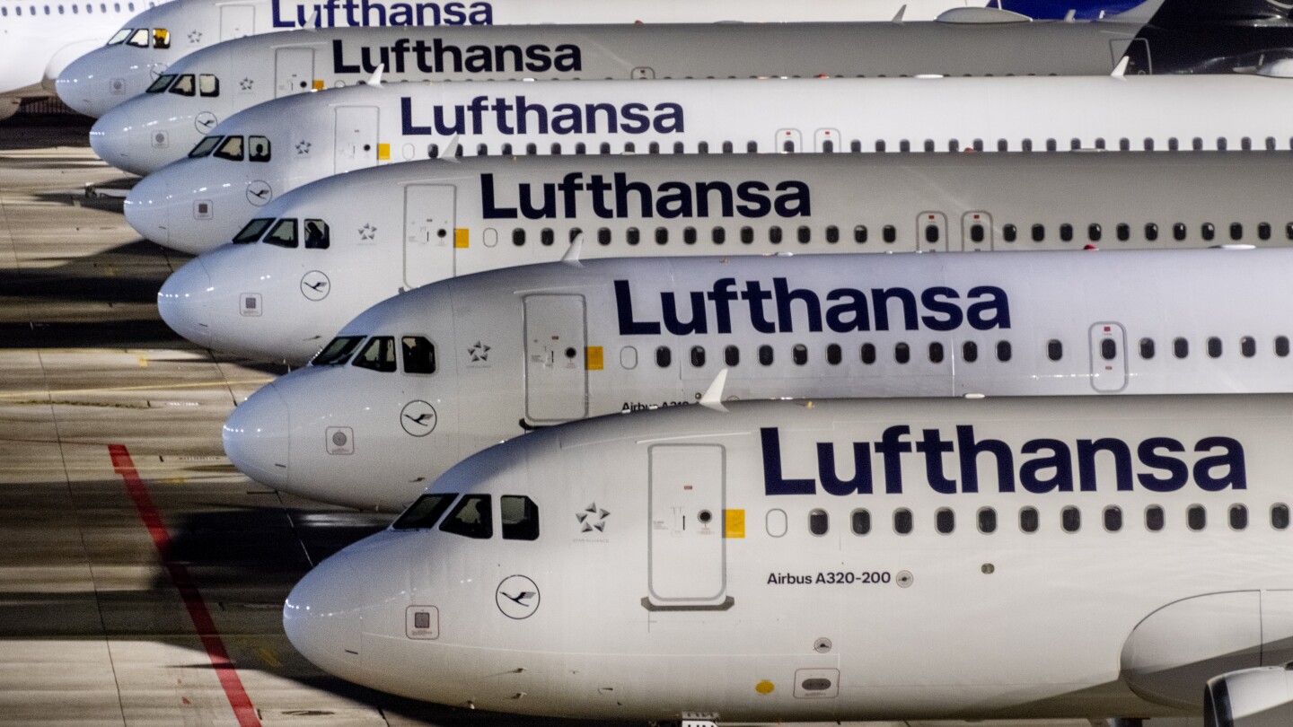 German labor union calls on Lufthansa ground staff to strike at 7 airports on Tuesday