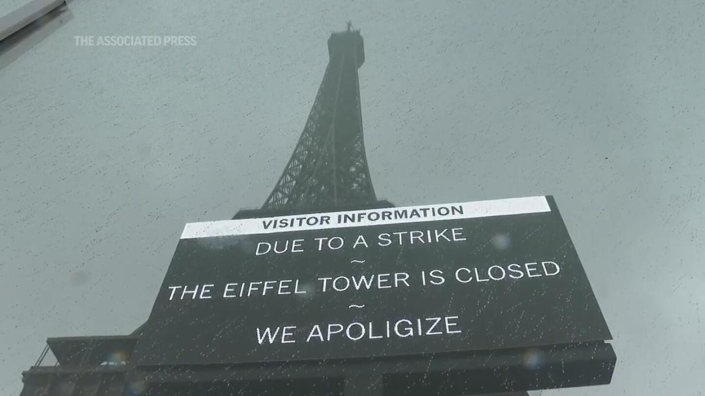 Tourists left disappointed as strike closes Eiffel Tower | AP News