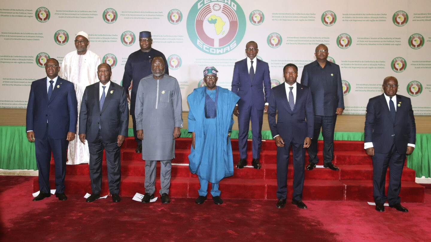 West African heads meet to keep junta-led nations in bloc and review sanctions against Niger coup