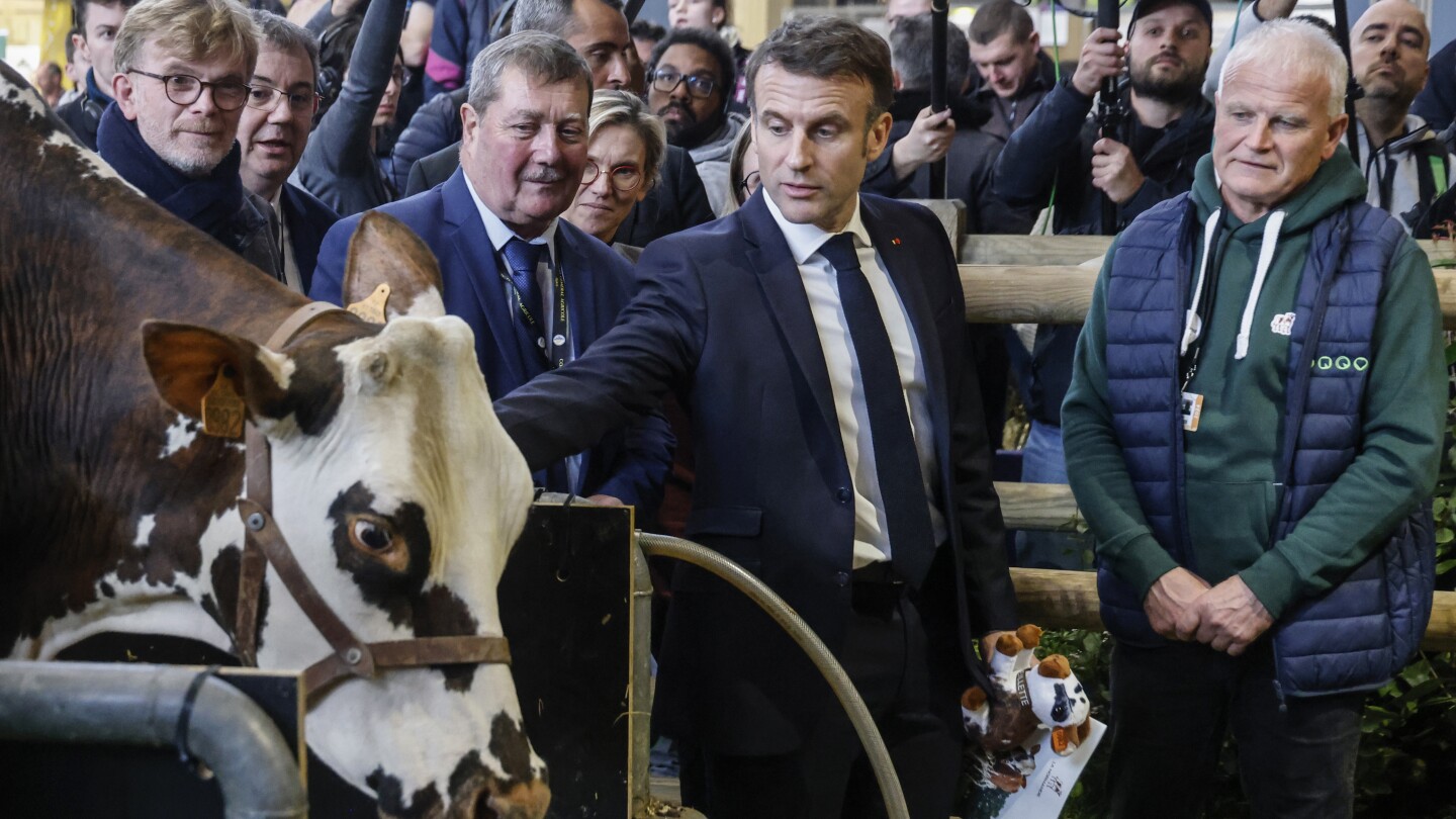 Macron booed by French farmers who blame him for not doing enough to support agriculture