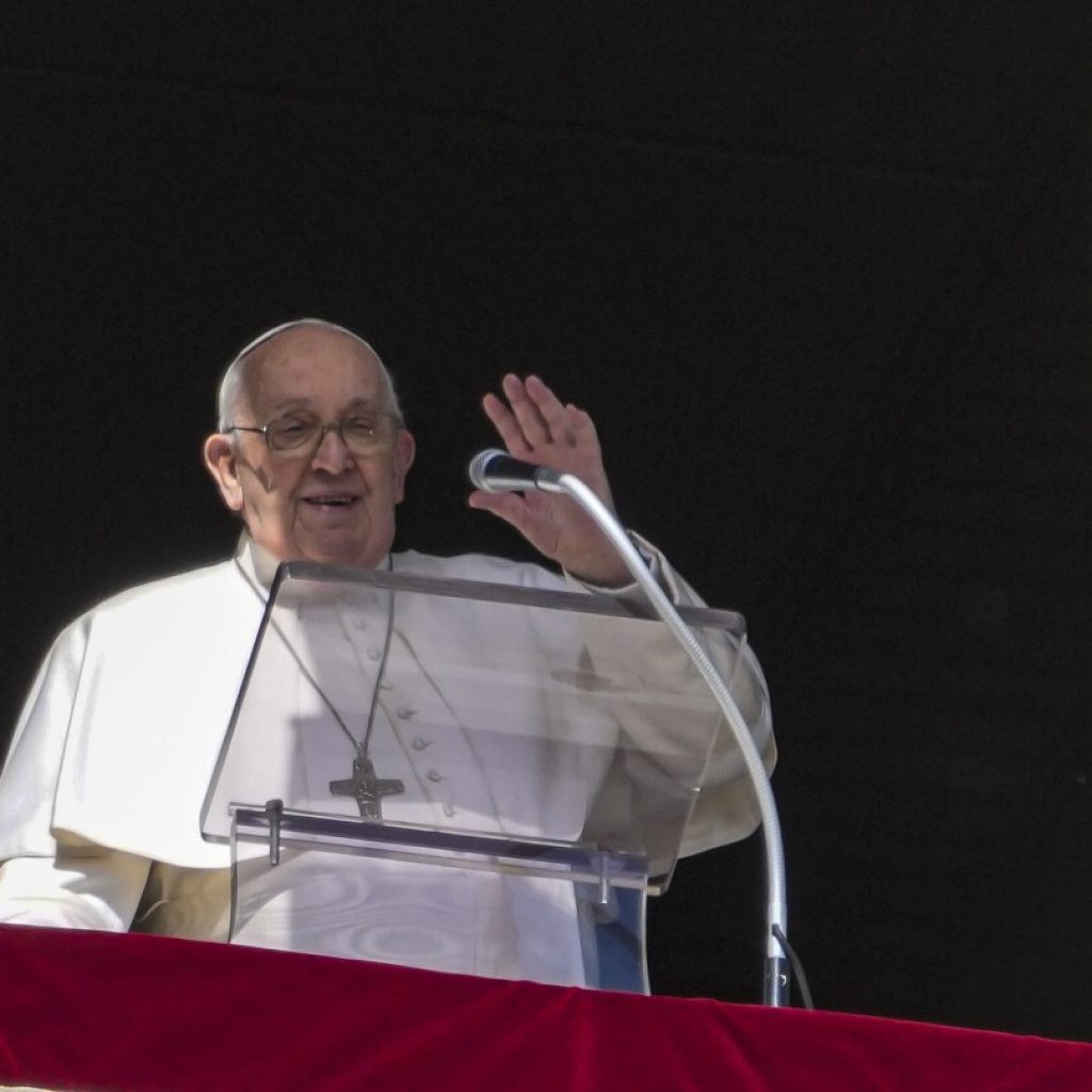 The pope delivers Sunday prayers from the Vatican window a day after suffering a mild flu