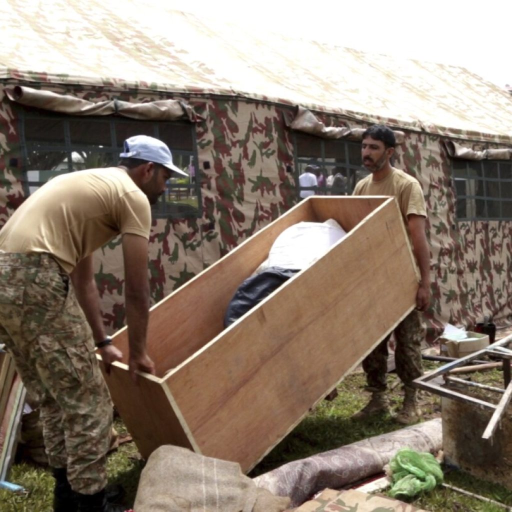 UN hands over 1st military base in Congo to begin its drawdown after decades in the country