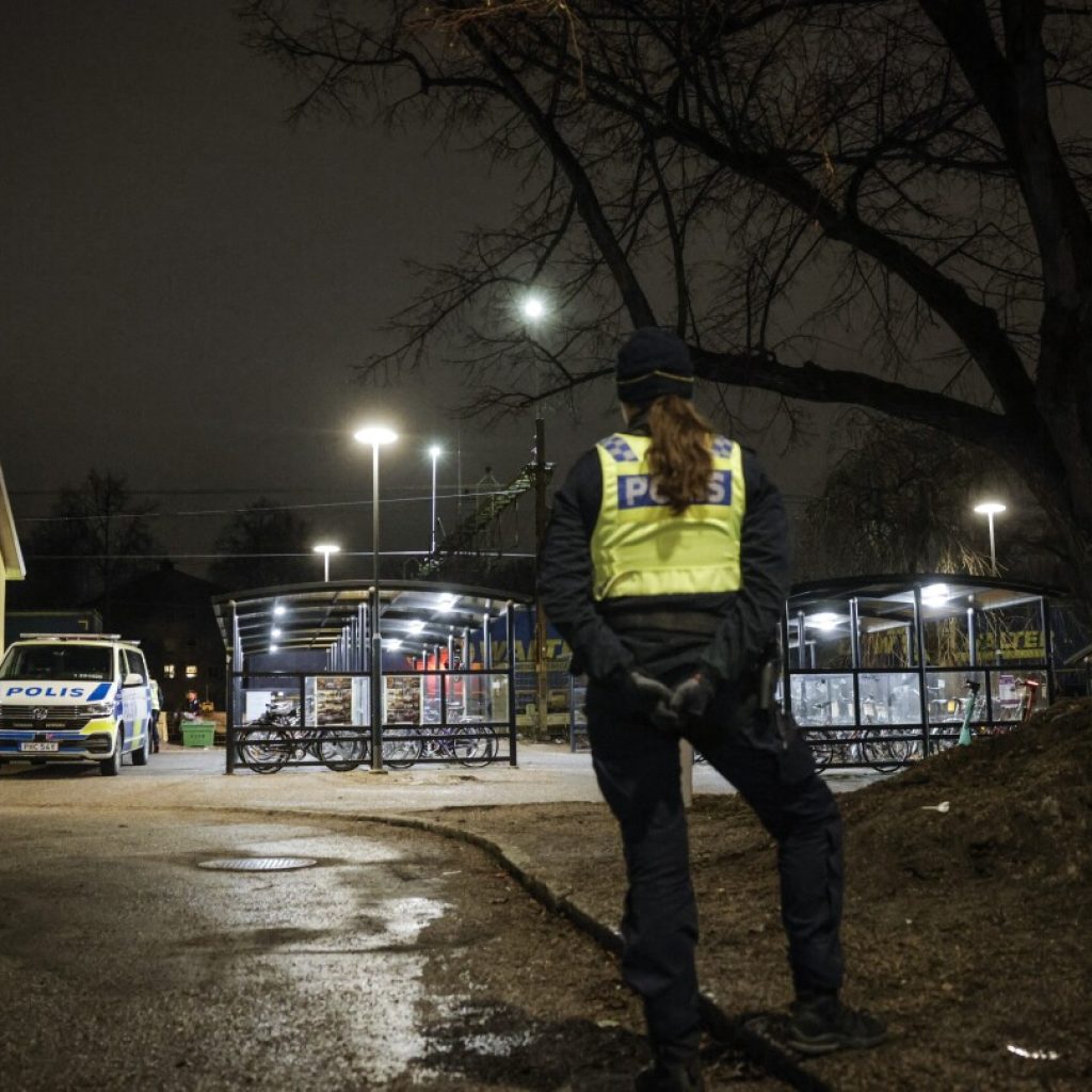 Freight train kills 3 people at a railway crossing at a train station in central Sweden