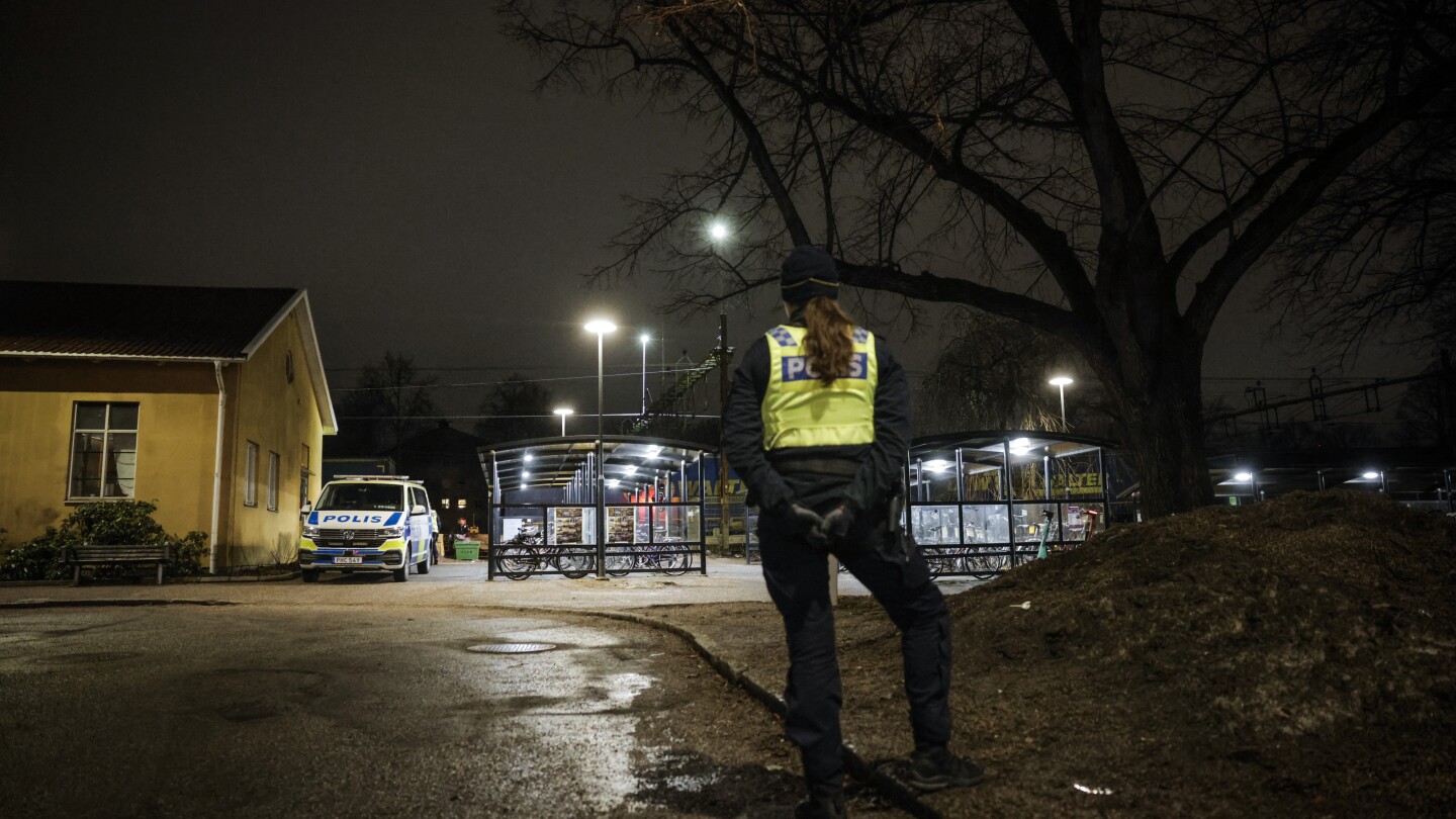 Freight train kills 3 people at a railway crossing at a train station in central Sweden