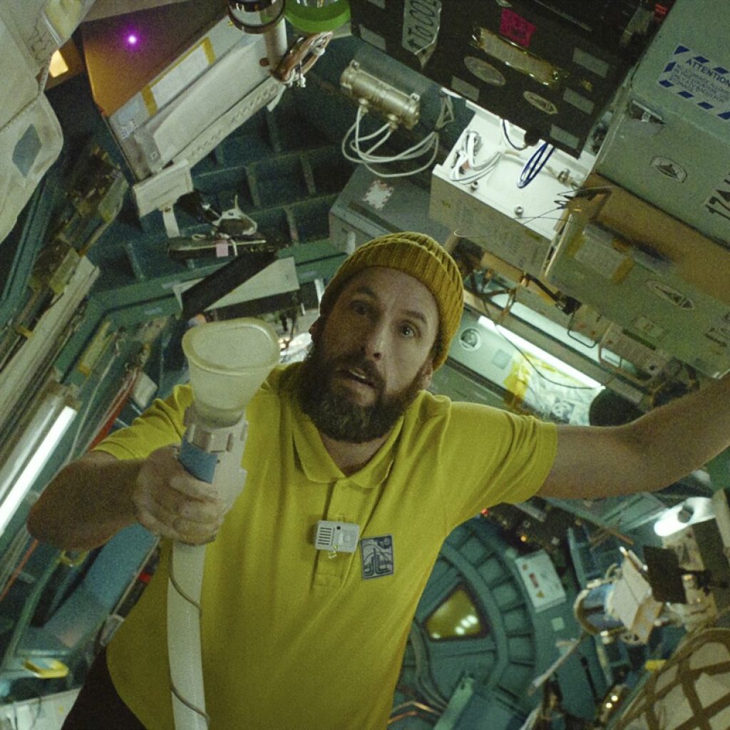 Movie Review: It’s lonely out in space for Adam Sandler in pensive sci-fi psychodrama ‘Spaceman’